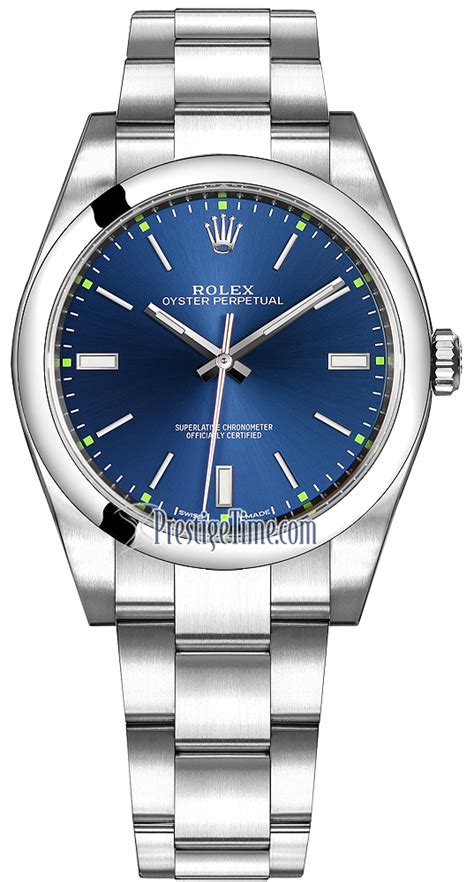 rolex oyster perpetual 114300 blue quartz